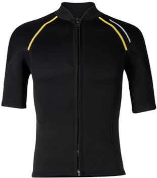 MSemis Herren Neoprenanzug Oberteil Jacke 2mm Neopren Kurzarm Tauchjacke mit Reißverschluss Surfen Stretch Top