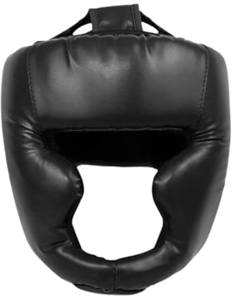 JISADER Boxhandschutz Boxhelm Kopfschutz Trainingshelm Kinnschutz Aus Pu Material mit Breitem Sichtfeld Und Atmungsaktivität für Erwachsene Kinder MMA