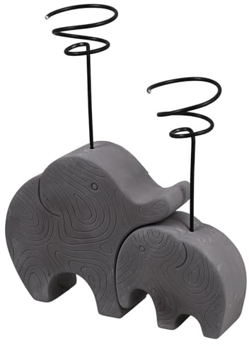 Artibetter 2pcs Air Plant Holder Concrete Plant Stand Decorative Small Elephant Design Gardening Accessories