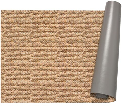 ANRO Küchenläufer Teppich Läufer Flur Küchenteppich rutschfest Küchenmatte PVC abwaschbar Flurläufer pflegeleicht Zopfmuster 400 x 67 cm