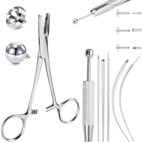 Toimveok Piercing Kugel Aufdreher Piercing Wechsel Set Geeignet,7 Stück | Für Piercingkugeln, Zum Öffnen Und Austauschen Von Piercingschmuck Ein Unverzichtbares Zubehör Für Ohr- Und Nasenpiercings