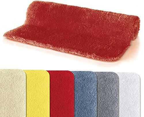 Spirella Badteppich aus Mikrofaser, Fino, 40 x 60 cm, Rot