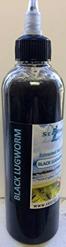 searigs Sea Fishing - Extract Bait Oil Black Lugworm, Crab, Mackerel and Bluey, Squid and Cuttlefish, Prawn and Crab, Rag worm, Cod, Bass, Sole, Ray and Conger (Black Lugworm)