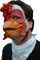 Huhn Maske aus Latex - Tiermaske verrücktes Huhn - ideal für Halloween, Karneval & Motto-Party