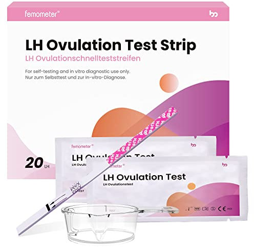 Femometer 20 x test di ovulazione 25 miu/ml di sensibilità ottimale combinato con app (iOS & Android)