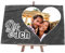 wandmotiv24 Schieferplatte mit Staffelei personalisiert mit Foto, 30x20cm (BxH), personalisierte Geschenke zum Valentinstag, Jahrestag, Hochzeit, Geschenkidee für Ihn und Sie, Spruch Du & Ich M0006