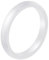 PAURO Damen Ring Keramik 3Mm Comfort Fit Hochzeitsband Einfachen Poliert Weiß Größe 50
