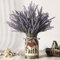 LESING Künstliche Lavendelblumen mit Vase, künstliche Lavendelpflanzen in dekorativer Metallvase, rustikale Vintage-Blumen für Zuhause, Bauernhaus-Dekoration (Glaube, Lila)