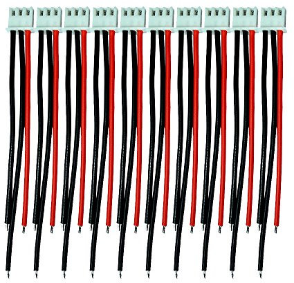 LINSYRC 10 Stücke 2S 3-Pin JST-XH Balancer Kabel Ausgleichsstecker Verlängerungs Kabel 15CM 22AWG für RC-Batterie (2S)