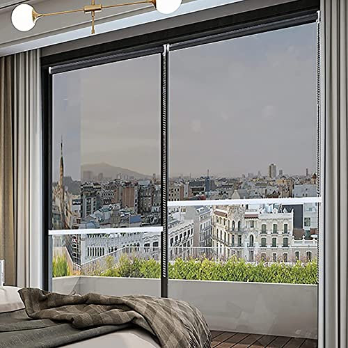 Rollo Rollos für Fenster Schwarzlichtfilter-Rollos für Windows One-Way-Perspektive, Schlafzimmer Wärmeisolierte Sichtschutzjalousien Tagsüber, 23 Zoll/31 Zoll/39 Zoll/47 Zoll/55 Zoll Breit