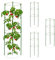 Relaxdays Rankhilfe, 4er Set, 3 Ringe, HxD: 60 x 20 cm, Blumen & Nutzpflanzen, Metall & Kunststoff, Pflanzenstütze, grün