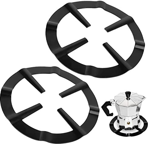 2 Stück Gasherd Aufsatz Glas Gasherdaufsatz Verkleinerung Kaffee Gasherd Aufsatz Zubehör Für Gasherde Aus Metall Moka Topf Gasherd Wok Ring Support Für Gasherdständer, Mokkakannen-kaffeeständer