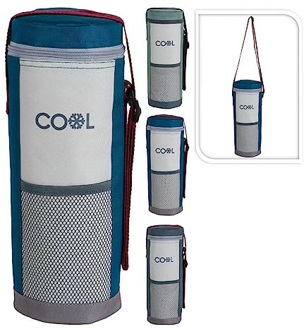 NEVERA PARA BOTELLAS 1,50L CON BANDOLERA AJUSTABLE 12X34CM COLORES SURTIDOS