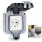 XLKJ Presa Elettrica da Esterno IP66 Impermeabile, Contatto di Protezione da Superficie, Singolo