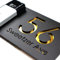 K Smart Sign | Bellissima Video Doorbell house sign for Nest Ring Wifi door bell | Matt Black - Gold Mirror | Contemporary | 300mm x 160mm