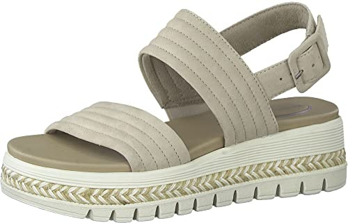 Tamaris Comfort Femme 8-88703-20-400 Sandale Plate, Beige, 42 EU Large