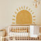astrkiz riesiger Wandtattoo Sonne 115x90cm Selbstklebend Wandaufkleber Boho sonne aufkleber groß Wandsticker Sonne Wandtattoo für Kinder Mädchen Junge Kinderzimmer Babyzimmer, Orange Halbsonne