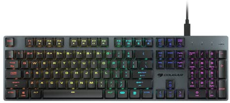 COUGAR Gaming Tastiera Gaming LUXLIM AZERTY MECANICO RGB Red Switch ALU RGB Nero
