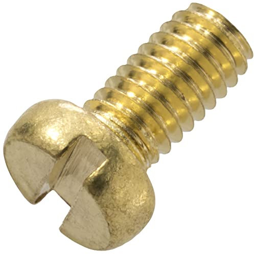 AERZETIX - C60073 - Satz von 10 Metallschrauben mit zylinderkopf M4x8 mm mit schlitz S - verbindungsbolzen - DIN 84 - aus messing - schraubendreher spannen
