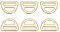 sourcing map 6Stk. Metall Dreieck Schnalle D Ring Versteller Dreieck mit Stange für Rucksäcke Handtasche 9/10 Inch golden