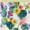 DreamRoots Segeltuch Wasserdicht - Polsterstoff Meterware 160 cm breit - Wasserabweisender Stoff 220 g/m2 600D - Markisenstoff Wasserdicht Meterware Cactus with Flower 1M