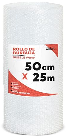 Rouleau Papier bulle 50 cm x 25 m - Idéal pour le emballage, déménagement, expédition colis, protection