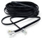 DRUT 7.5m RJ11 to RJ11 Telephone Landline Cable ADSL (6P4C) Flat Lead High Speed BT Internet Broadband Male to Male Router, Modem, Phone Extension Wire 24.6ft Black