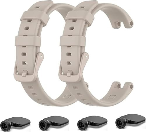Waekethy pack of 2 Armband für Garmin Lily, Einstellbar Sport Uhrenarmband Weiches Silikon Smartwatch Ersatzarmband Kompatibel mit Garmin Lily (Khaki)