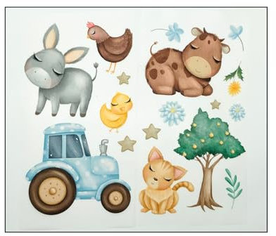 Bügelbilder Set für Textilien DIN A4 Kinder Mädchen Jungen Pferde Weihnachten groß klein Aufbügelbild zum aufbügeln verschiedene Designs (Design 10)