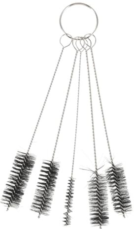 Healeved 5pièces Set De Brosses à Tube Inoxydable Pour Nettoyage De Bouteilles Et Tubes Accessoire Professionnel Pour Équipement De Tatouage Et Laboratoires