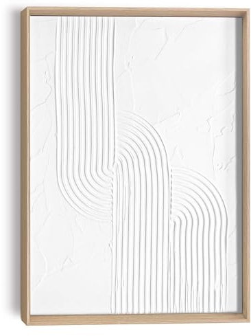 REINDERS Relief Wandbild, Knot, Wohnzimmer, Poster, Wanddeko, Room Decor, MDF, Weiß, 40x30cm