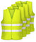 FLEXEO Warnwesten nach EN ISO 20471 - Auto - KFZ - Sicherheitsweste - Warnschutzweste - Warnweste - high Visibility Vest - Erwachsene - Sicherheits Set - EU Norm (8 Stück, Gelb)