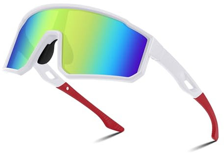 FEISEDY Sport Sonnenbrille Verspiegelt Herren Damen Fahrradbrille Jugendliche Sportbrille für MTB Radfahren Baseball mit UV400 Schutz B9157