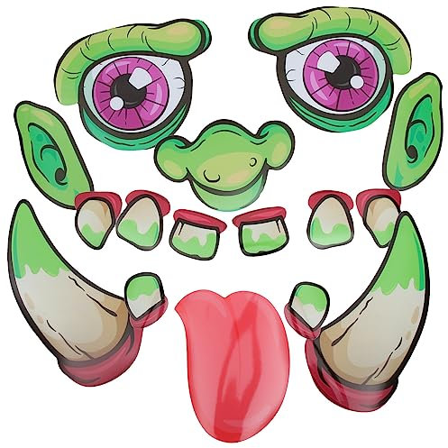 UKCOCO 1satz Halloween Monster Garage Door Dekoration Monster Face Sticker Für Halloween Deko Für Trunk Oder Treat Langlebig Und Einfach Anzubringen Schafft Gruselige Atmosphäre