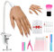 Veikmv Nagel-Silikon-Übungshand für Acryl-Nägel, Training, künstliche Handnagelkunst, Übungswerkzeuge, handtätowierter Nagelschmuck, Schaufensterzubehör, Maniküre, Anfängeranzüge