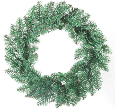 Corona Navideña de Pino Ø50cm, Decorativa, versátil para adornar Puertas y Espacios Festivos.