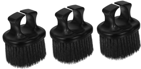 3st Schaber Für Den Friseursalon Haarbürste Staubwedel Friseur-staubwedel Friseurbürste Für Männer Barbier Friseurpinsel Friseurbedarf Black Faserwolle FOMIYES