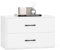 COSTWAY Kommode mit 2 Schubladen, Schubladenschrank stapelbar, Sideboard aus Holz, Aufbewahrungsschrank Schubladenkommode für Wohnzimmer, Büro, Schlafzimmer, 60 x 34 x 38 cm (Weiß)