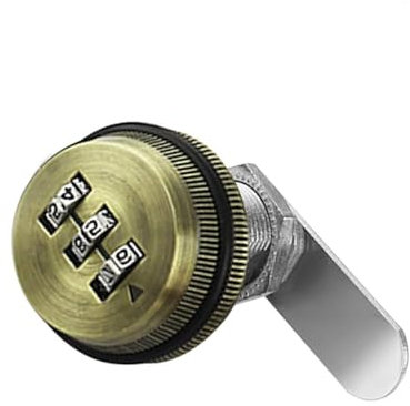 TOP-VIGOR 3 Digit Code Combination Cam Lock, 30mm Password Coded Locks Zinc Alloy Coded Convenient Security Number Lock for Locker Wardrobe Door Filing Cabinet Mailbox Drawer Cupboard, Bronze
