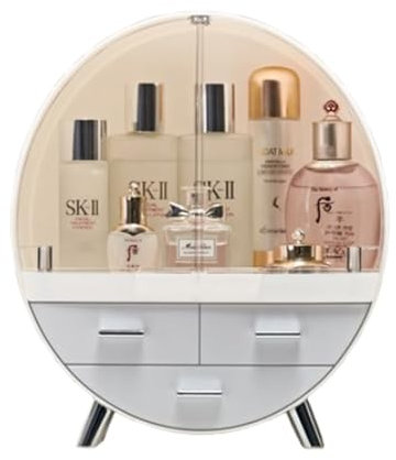 Make -up -Aufbewahrungsorganisator Box, wasserdichte große Kosmetikorganisator Speicher mit Schubladen Hautpflege Kosmetische Vitrine für Arbeitsplatten für die Arbeitsplatte ,A,34*29.5*15.5cm