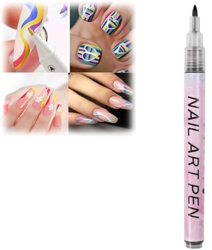 Nail Art Pens Set,Nail Point Graffiti Dotting Pen,Nail Drawing Pen,Drawing Painting Liner Brush for DIY Nail Art,Waterproof Nail Polish Pens,Quick-Drying Nail Point Graffiti Dotting Liner Pen(black)