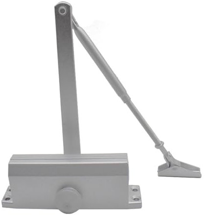 Automatischer Türschließer mit einstellbarer Geschwindigkeit, mit hydraulischem Puffer, leises Schließen, Türbeschläge für Türen von 25 kg bis 80 kg, 1 x Türöffner mit verstellbarer Schließausrüstung