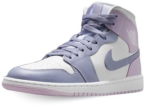 Air Jordan 1 Mid Women's Shoes, Indigo Haze Doll White 510, 8.5