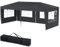 FIVMEN Pavillon 3x6 m Faltpavillon mit Seitenteilen und Fenstern und Tragetasche Faltzelt Polyester UV Schutz Faltbar Partyzelt Wasserdicht Windschutz Gartenpavillon Zelt, Type E (Anthrazit)