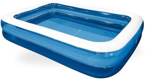 AMATOYS - Piscina Hinchable para Ninos y Bebes – Portatil, Segura y Facil de Usar – Ideal para Jardin o Terraza – Diversion de Verano al Aire Libre (Azul 175 X 262 cm)