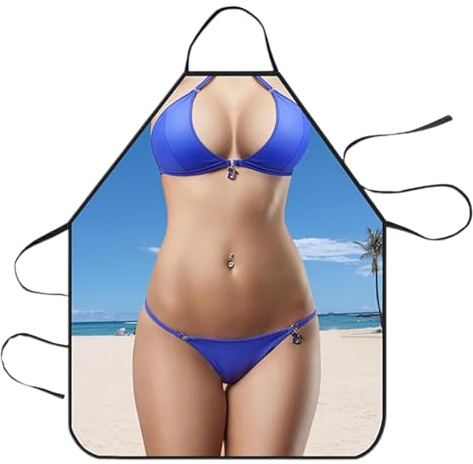 Lustige Küchenschürze Sexy Schürze 3D-lustige Kochschürze Sexy Mann-Frau-Schürze Neuheit Erwachsene, Damen Schürze Kochschürze Küchenschürze