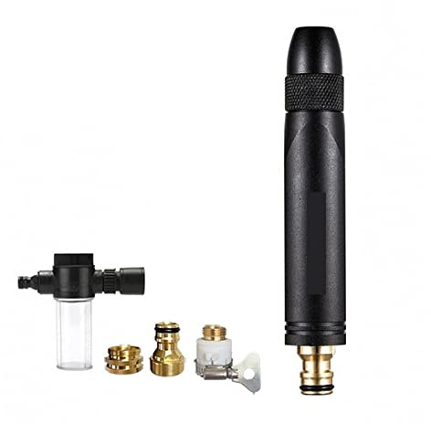BASSFLY Hochdruckreiniger Gartenschlauch Düse Spray for Wasserschaumtopf Autowäsche Sprinkler Reinigungswerkzeug(Gun Set)