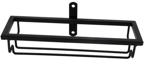 SHINEOFI Goblet Holder Iron Wine Cup Storage Rack for Kitchen Bar Counter | Black Finish, Convenient Storage and Display for Wine Glasses, Easy Installation for Cabinet Decoration