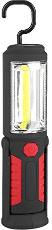Zerodis Lampe de Travail LED Rechargeable avec Magnétique Lampe de Torches de LED 2200mAh COB LED 650Lm 3W pour Auto Garage Atelier Camping Bricolage(Red)