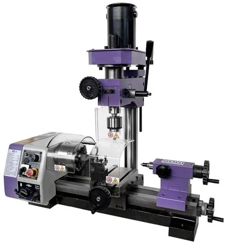 SOGI MS-1 Tornio-fresatrice combinato da banco - motori monofase da 150 W - Pb 11 mm - capacità foratura Ø10 mm